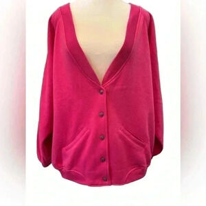 Lord & Taylor Young Americans | Fleece  Boyfriend Cardigan (M)